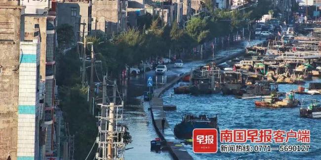 海水灌入北海市区：天文大潮所致