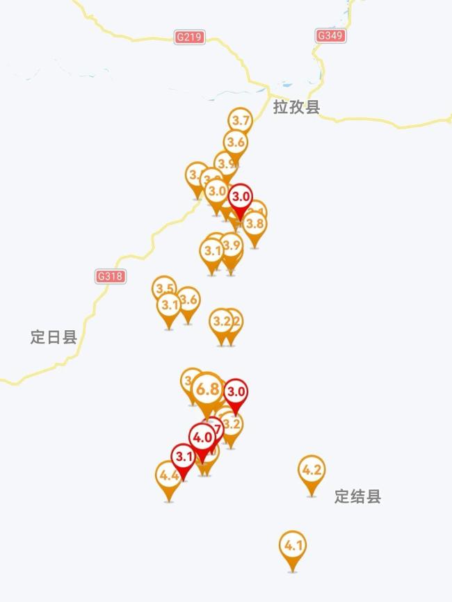 西藏定日6.8级地震已记录到余震活动超1000次