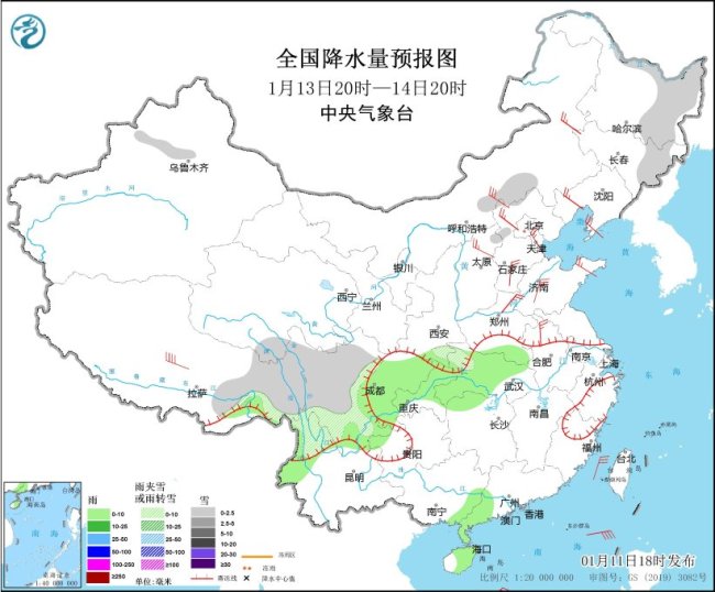 中央氣象臺(tái)：西藏東部有降雪過程 冷空氣影響中東部