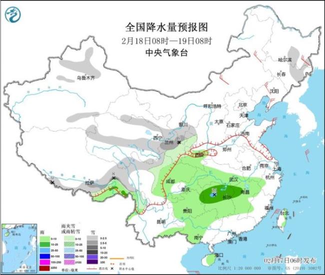 西南地区东部至长江中下游多阴雨 关注雨雪天气影响