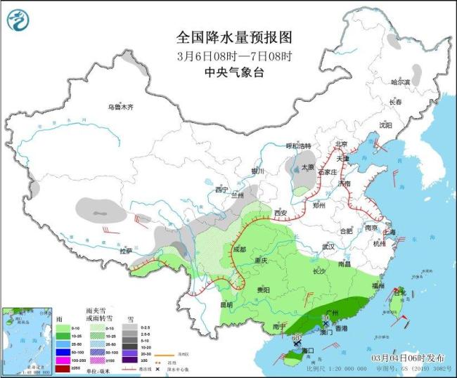 中央氣象臺(tái)：未來(lái)三天南方仍多陰雨 江南華南需防強(qiáng)對(duì)流天氣