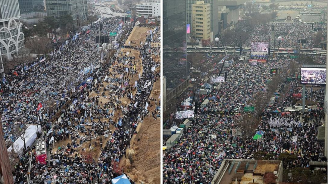 尹錫悅獲釋第二天,，韓國大批民眾在首爾市中心集會，預計達10萬人