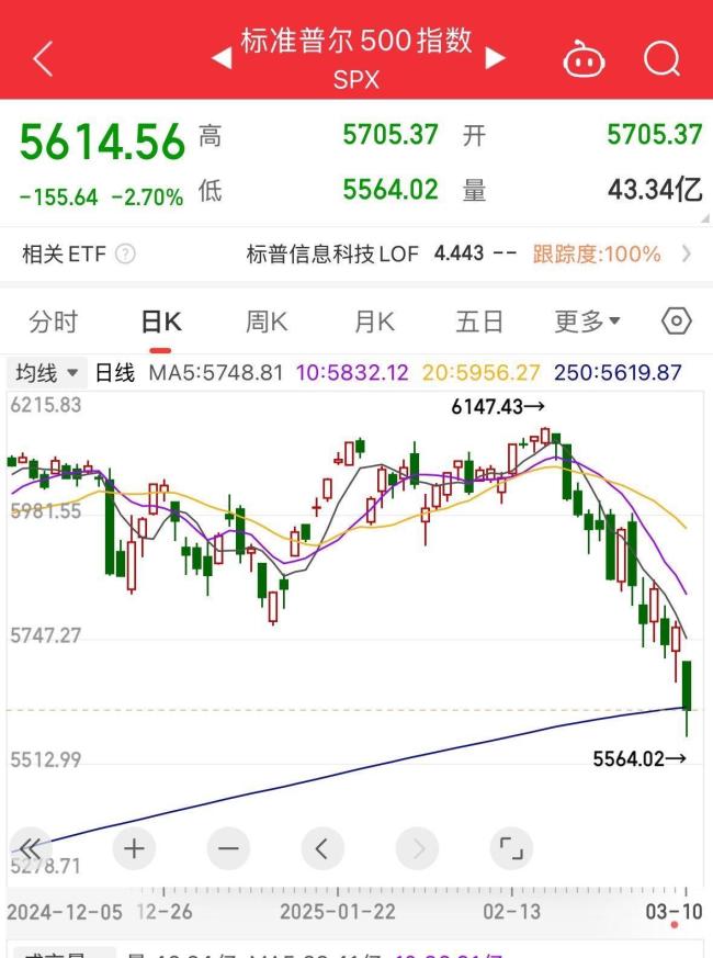 美股七姐妹市值一夜蒸发5.5万亿 科技股领跌市场