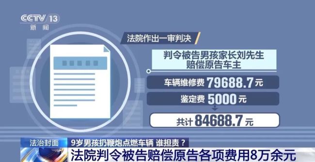 男孩點鞭炮燒車 家長被判賠8萬余元 監(jiān)護人責任重大