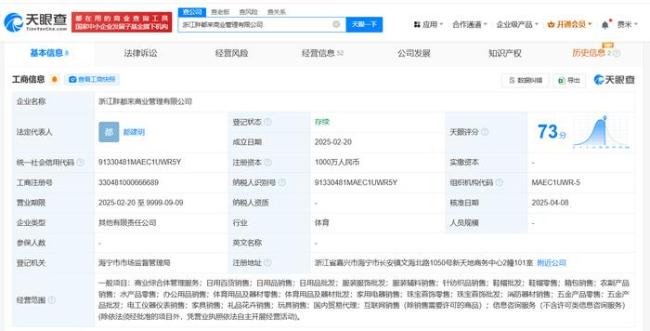 胖都來(lái)公司成立不足三個(gè)月 大股東已申請(qǐng)注冊(cè)胖都來(lái)商標(biāo)