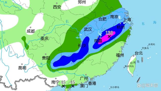 全国降水最强势的一天 暴雨席卷南方多省