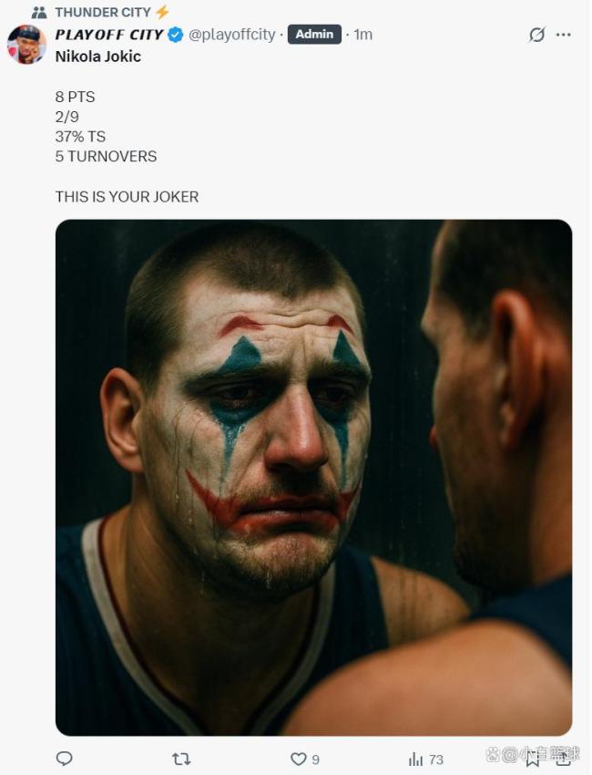 约基奇8失误登全美第一热搜：美媒晒4耻辱数据 季后赛生涯最差一战