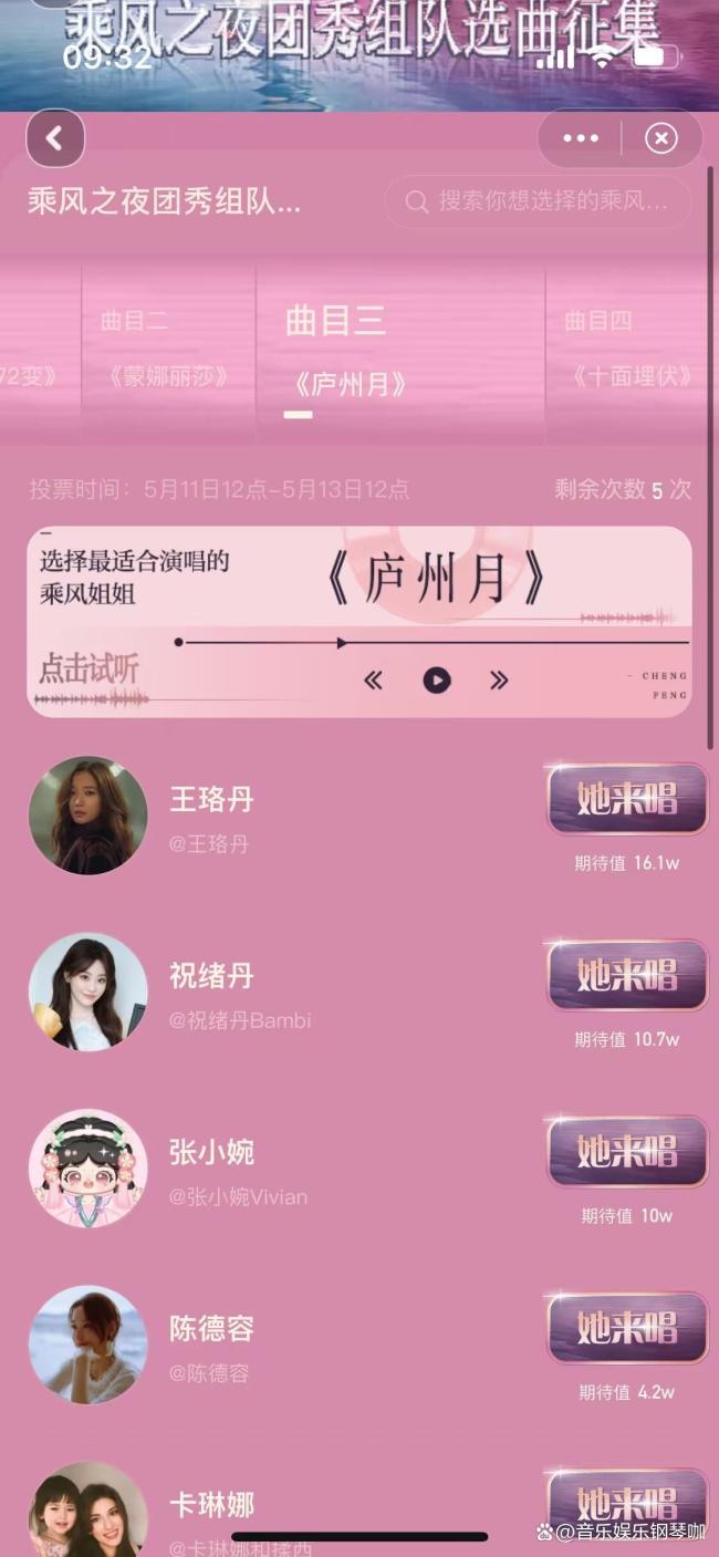 《乘風2025》成團夜選曲投票 粉絲熱議分組公平性