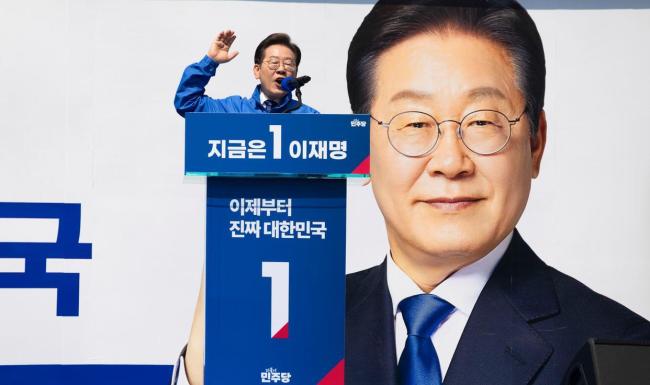 韓國大選開始 李在明成1號候選人