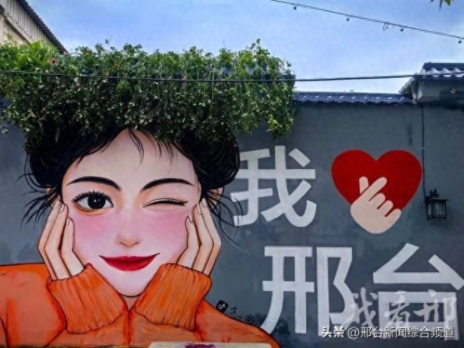 河北邢臺一面“會開花”的墻繪走紅，真花入畫打造“破壁”藝術體驗