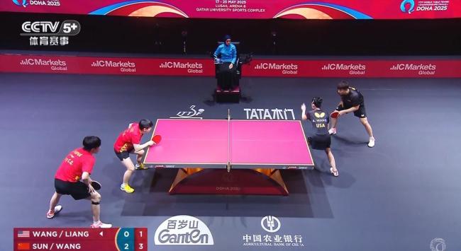 孫穎莎王楚欽3-0美國選手光速晉級 混雙挺進32強