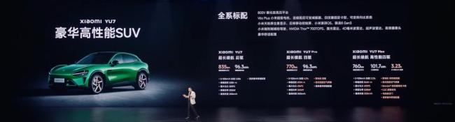 小米YU7為何劍指Model Y 配置與性能全面超越