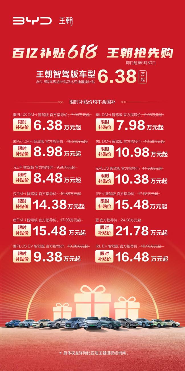 比亞迪宣布22款車型限時(shí)降價(jià) 最高優(yōu)惠5.3萬(wàn)
