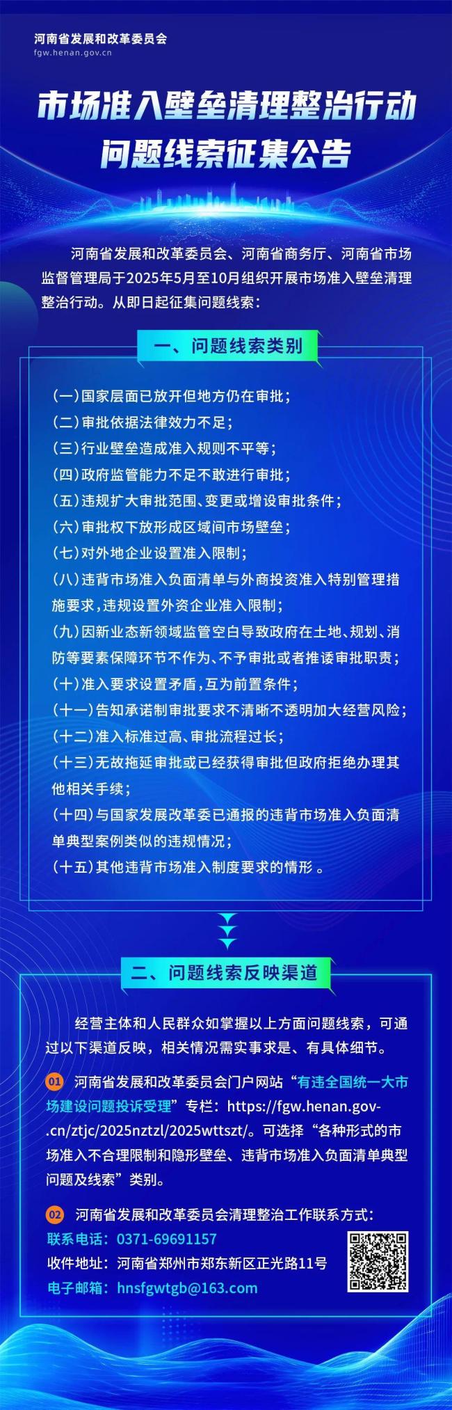 河南開展市場準入壁壘整治