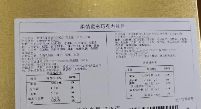 巧克力礼盒“隐形混搭”起底 文字游戏误导消费者