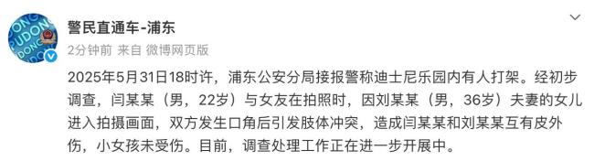 上海迪士尼有游客打架 警方通報(bào)