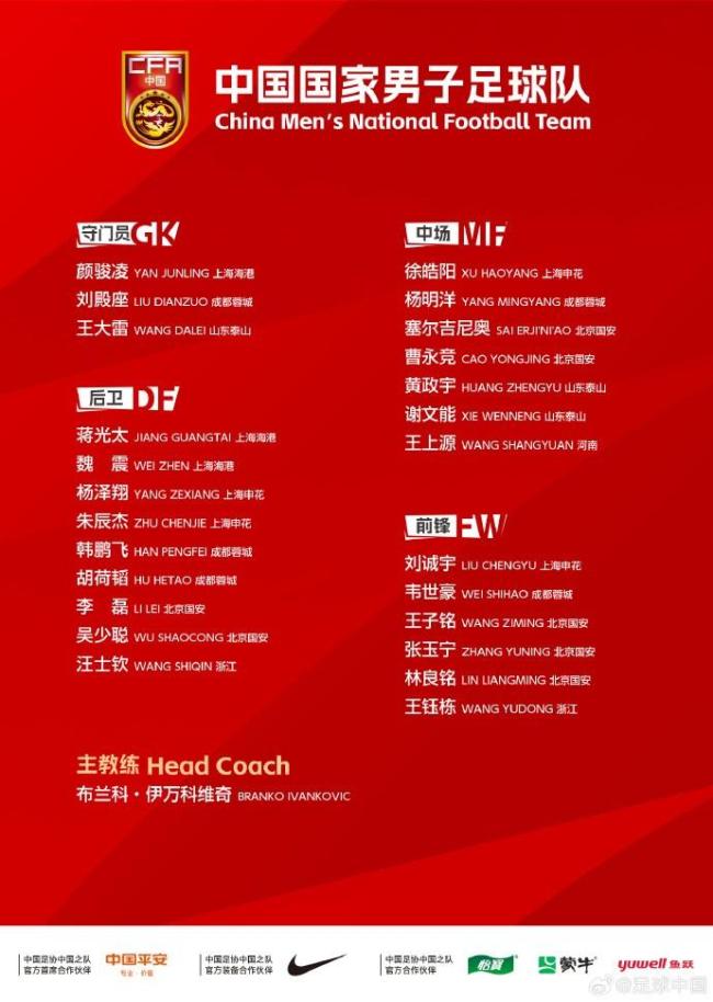 國足出征印尼25人大名單