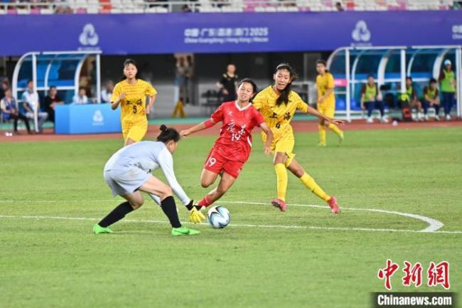 上海隊(duì)擊敗廣東隊(duì)奪U16女足賽金牌