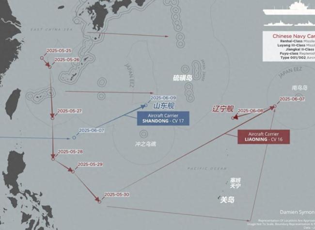 中国双航母首次合围关岛释放啥信号 美军前所未见的震撼场面