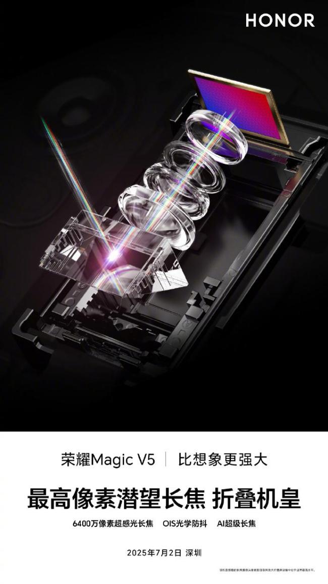 榮耀Magic V5影像配置公布
