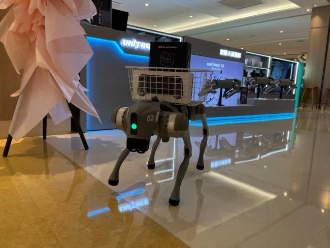 宇树科技河南首店开业 机器狗亮相引关注