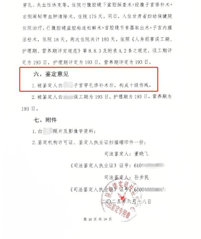 女子称取环手术致残后与老公关系很差 两年维权路艰难