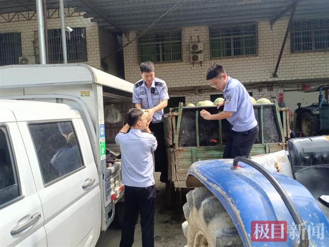 民警帮瓜农搬瓜促纠纷和解 烈日下警民齐心化解矛盾
