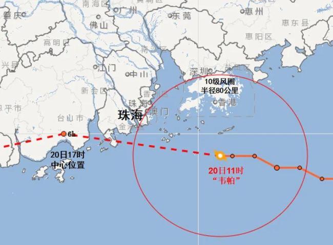 珠海进入10级风圈 多路段临时封闭