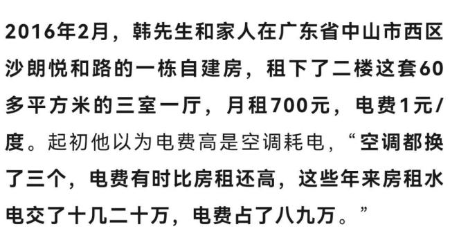 租客被房东偷电9年 电费异常引发关注