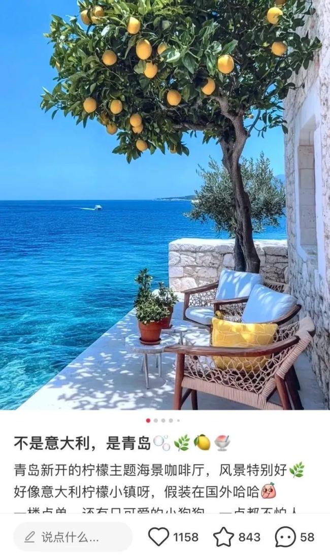 一网友因“海景照”探店发现竟是墙上一幅画 店家回应