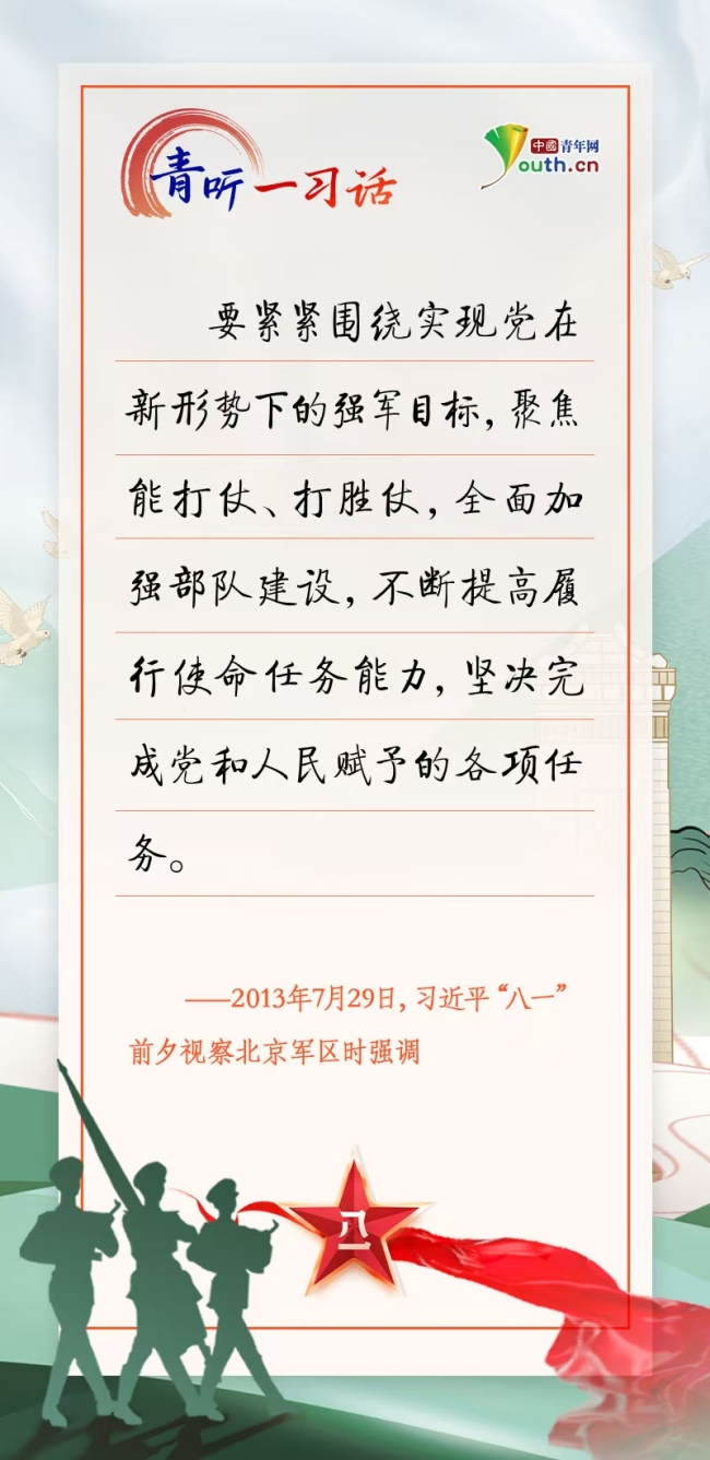 青聽(tīng)一習(xí)話 | 不斷開(kāi)創(chuàng)強(qiáng)軍事業(yè)新局面
