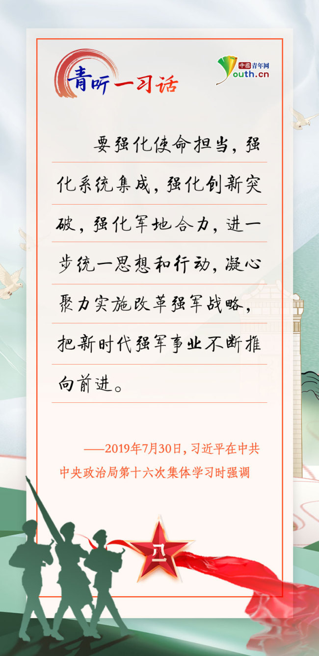 青聽(tīng)一習(xí)話 | 不斷開(kāi)創(chuàng)強(qiáng)軍事業(yè)新局面