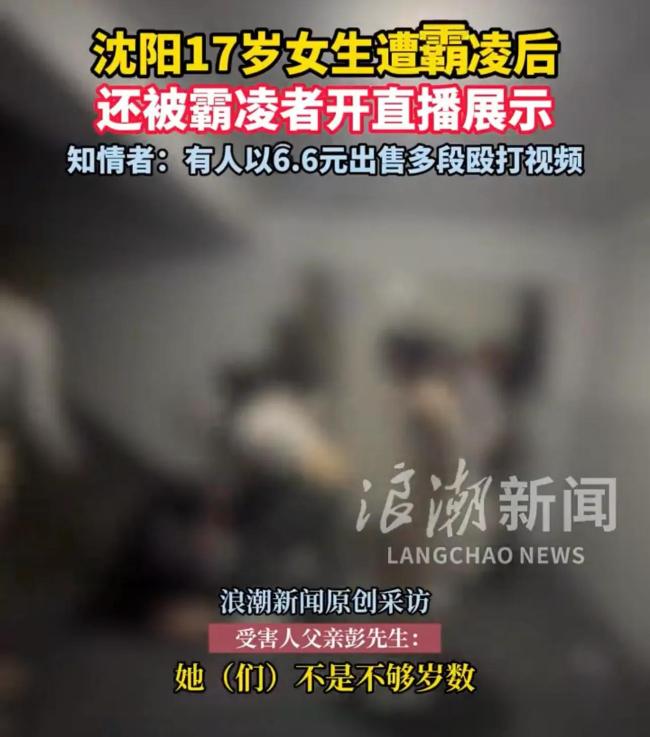 沈阳17岁女孩遭霸凌视频被售卖 扬言“未满14岁不予处罚”