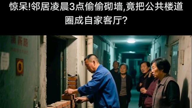 物业回应住户砌墙将公共区域据为己有 大堂变私宅引争议