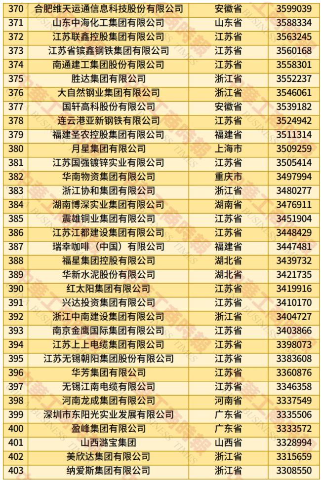 2025中国民营企业500强