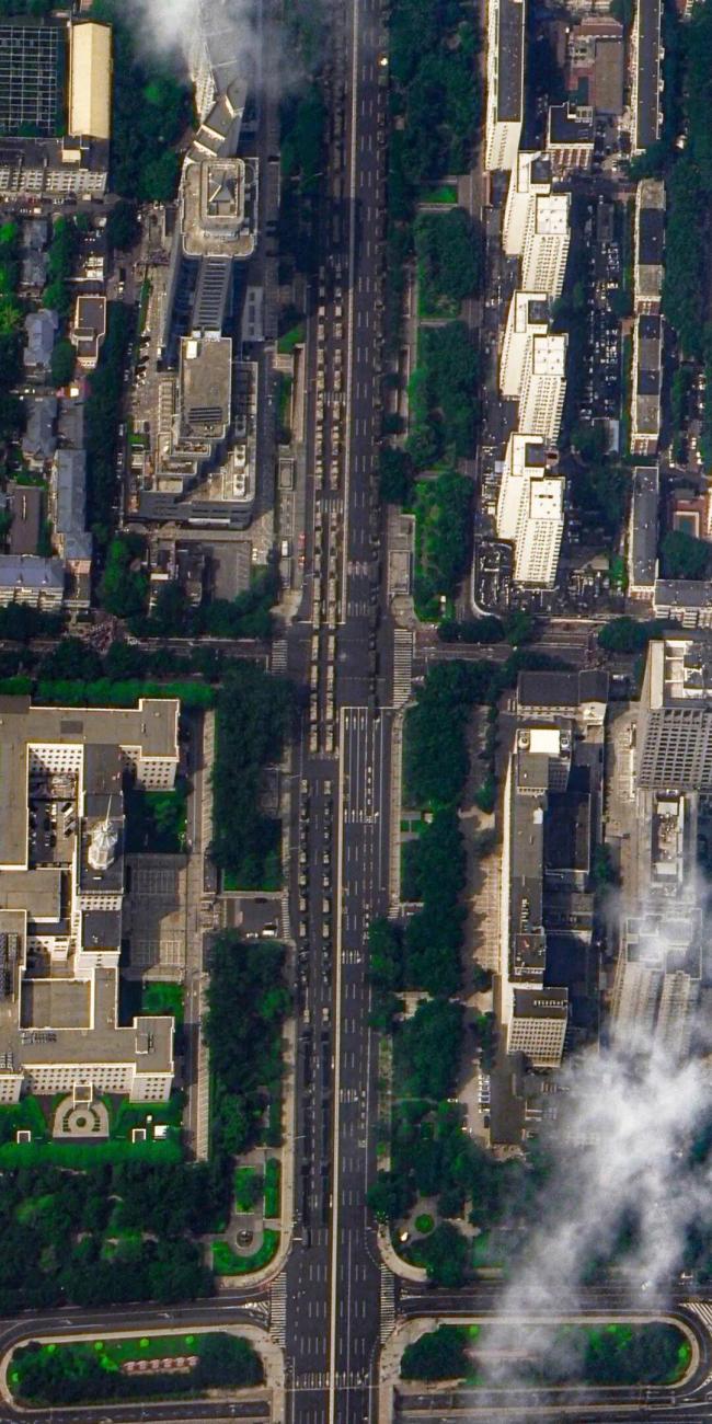 看阅兵的“最高机位”！卫星视角来了 祖国骄傲尽收眼底