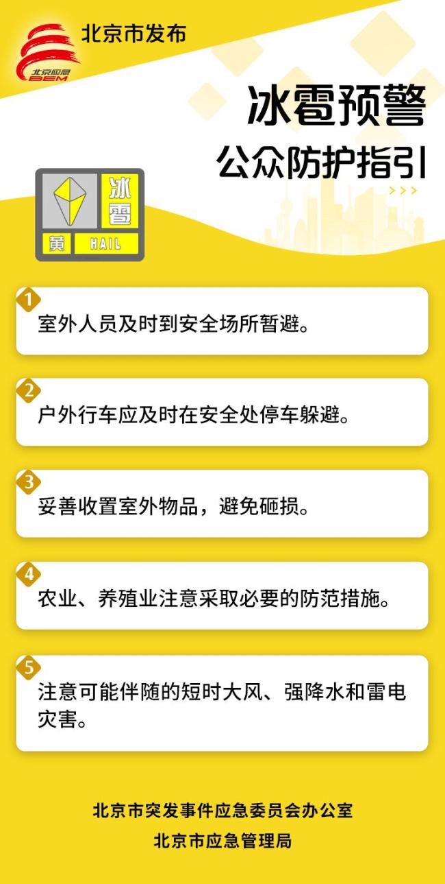 北京冰雹有弹珠大小 多地遭遇强对流天气