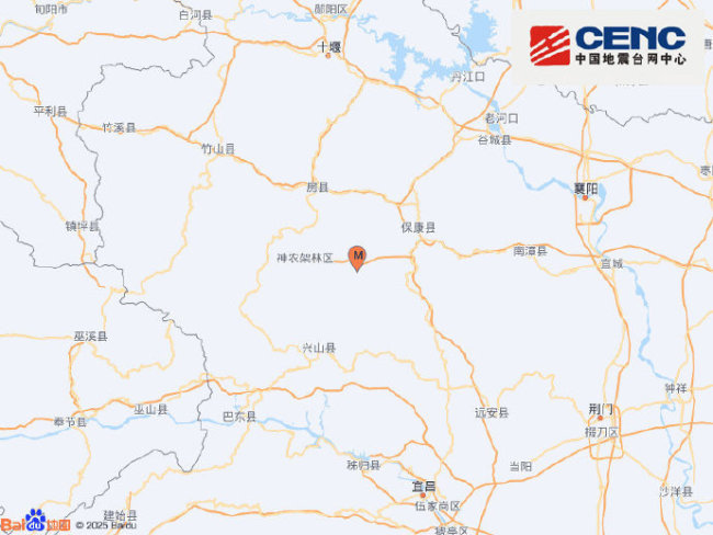湖北襄阳保康县发生3.6级地震
