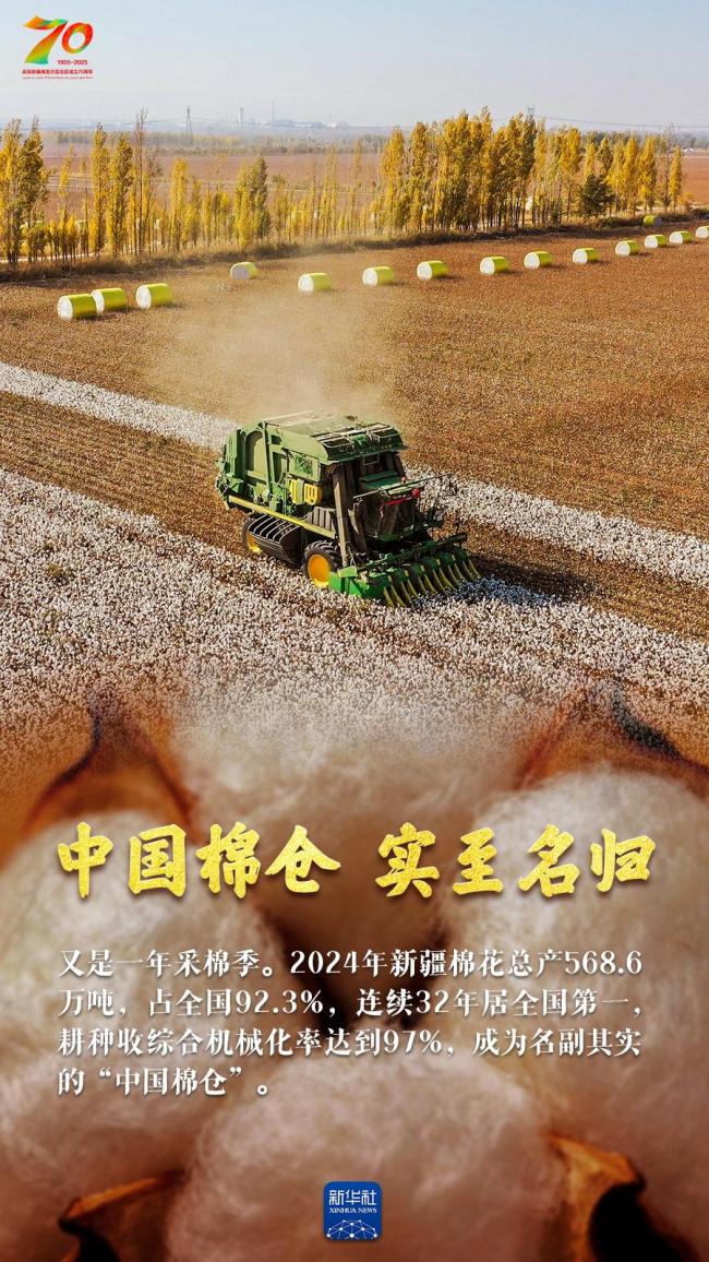 天山南北“丰”景如画 70年农产巨变