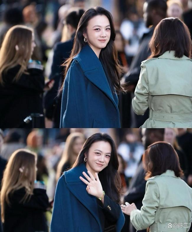 米兰街头偶遇关晓彤 时装周风姿迷东说念主