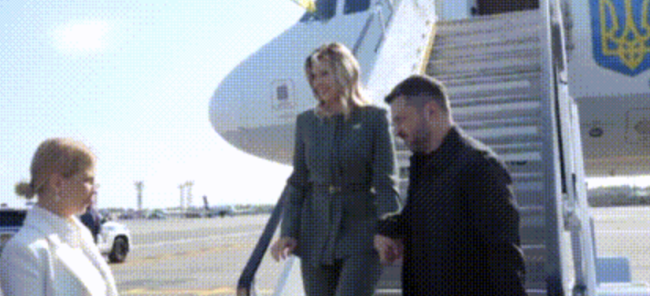 泽连斯基与妻子抵达联合国总部！