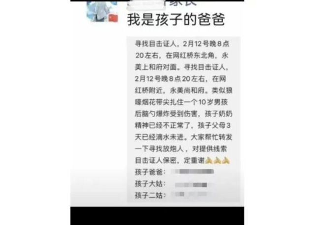 不满14岁男孩放烟花致男童身亡 未被追刑责