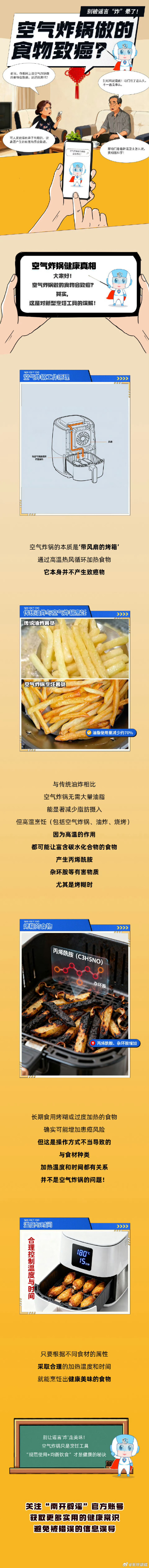 辟谣空气炸锅做的食物致癌？别信谣言！