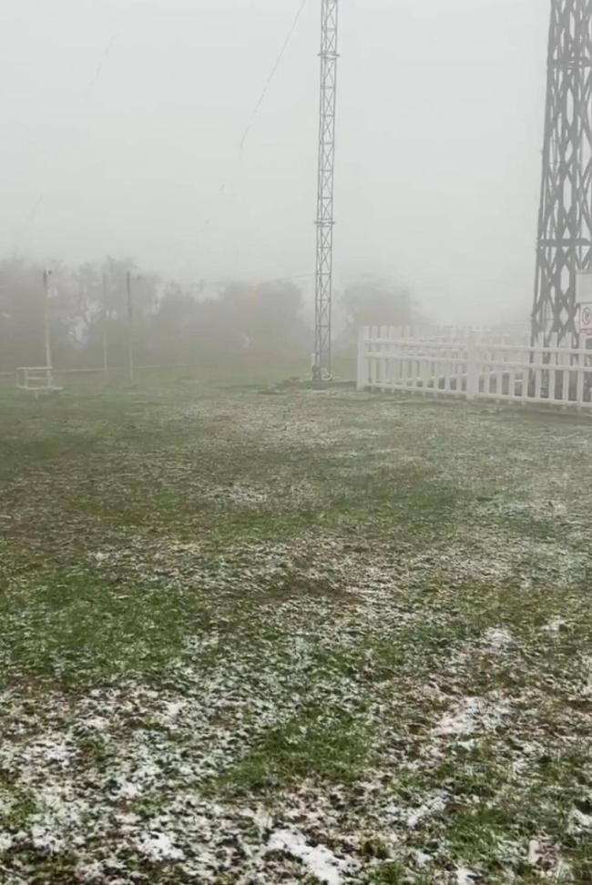 河南多地迎来初雪 气温骤降创纪录
