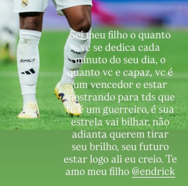 恩德里克父亲对儿子在皇马现状不满,发帖寻求新机遇后又删除 未来或租借离队