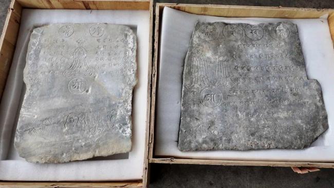 深圳蛇口海关查获明代梵文石碑 2件文物被拦截