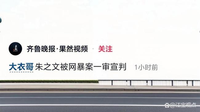 “大衣哥被网暴案”一审宣判