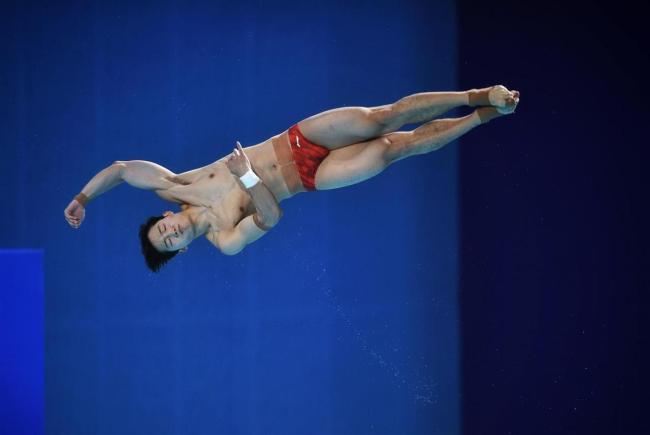 男子三米板湖北队“双源”包揽前二 王宗源加冕“双金王”