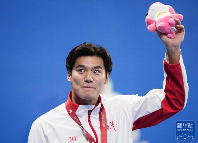 王长浩获十五运会男子50米蝶泳冠军 天津队荣耀夺金