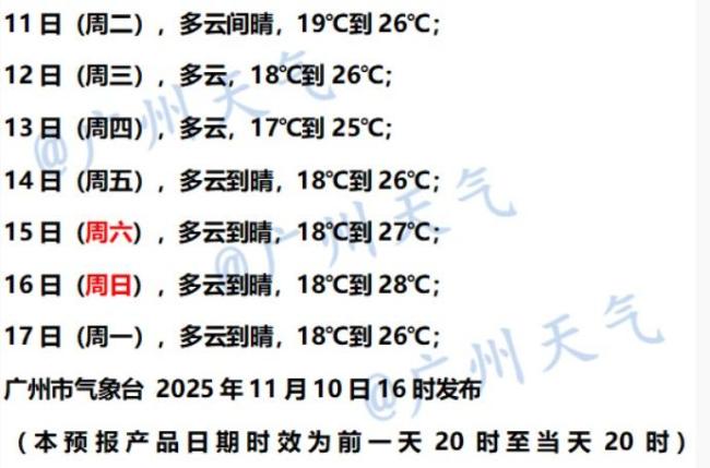 广州最低气温持续“1字头” 初夏感渐退